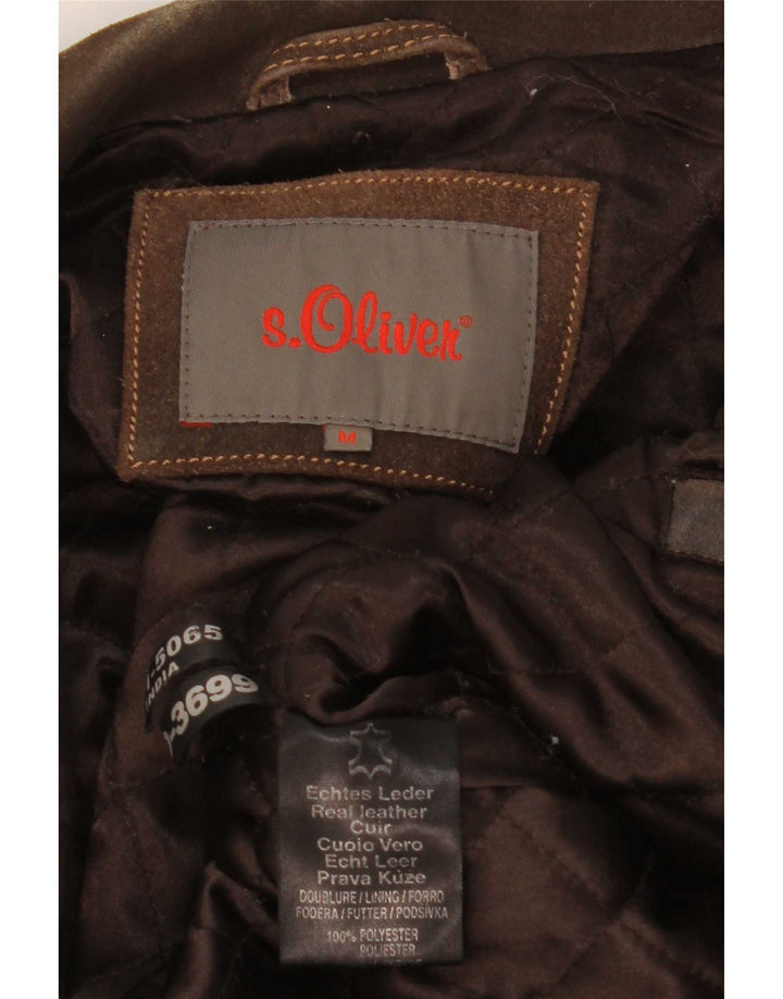 S.Oliver Herre Læderjakke UK 38 Medium Brun