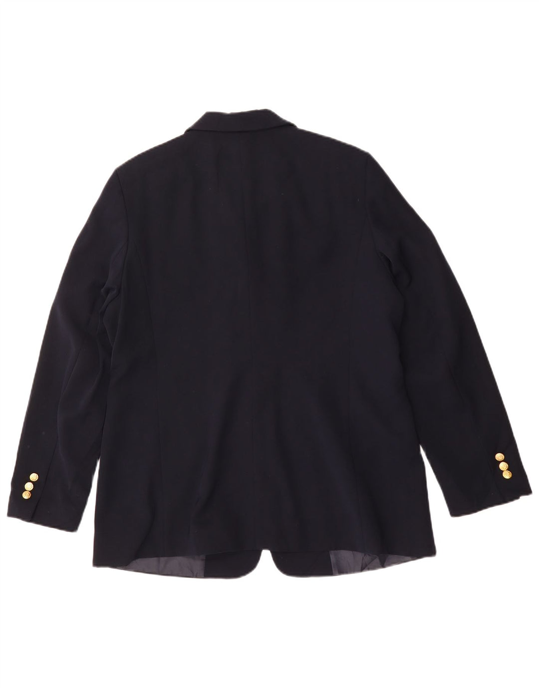 L.L.Bean Dame Regular Fit Blazer Jacket US 14 XL Navy Blue Polyester