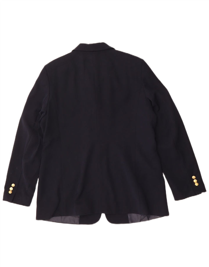 L.L.Bean Dame Regular Fit Blazer Jacket US 14 XL Navy Blue Polyester