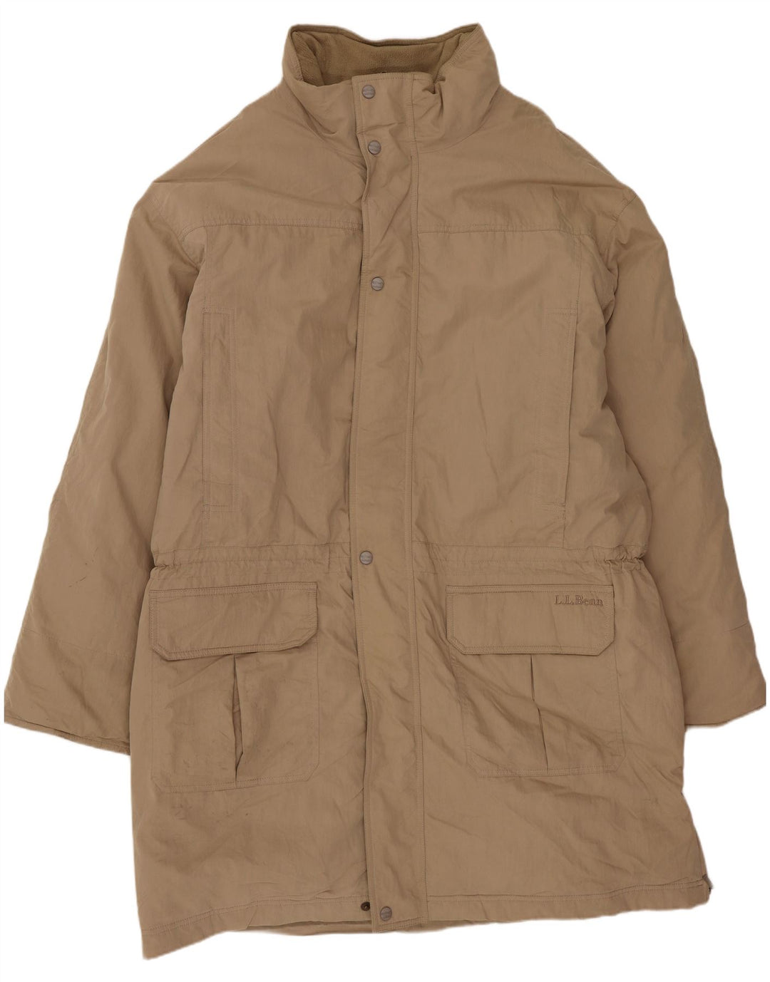 L.L.Bean Herre Polstret Frakke UK 42 XL Beige Bomuld
