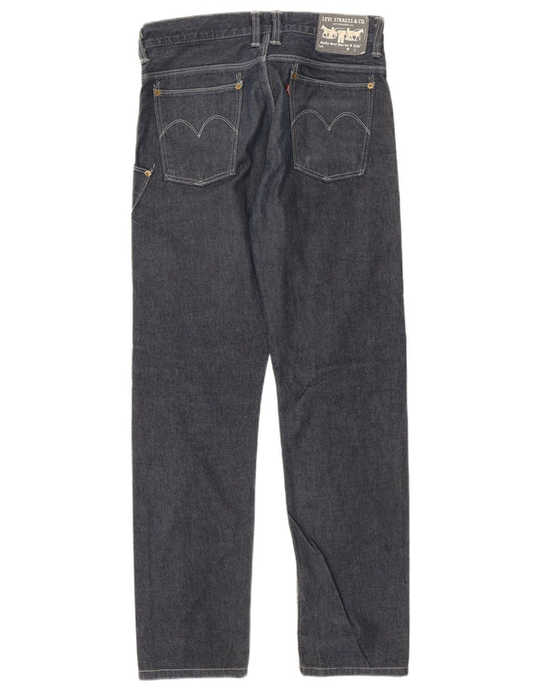 Levi's Mens Straight Jeans W29 L34 Navy Blue Cotton