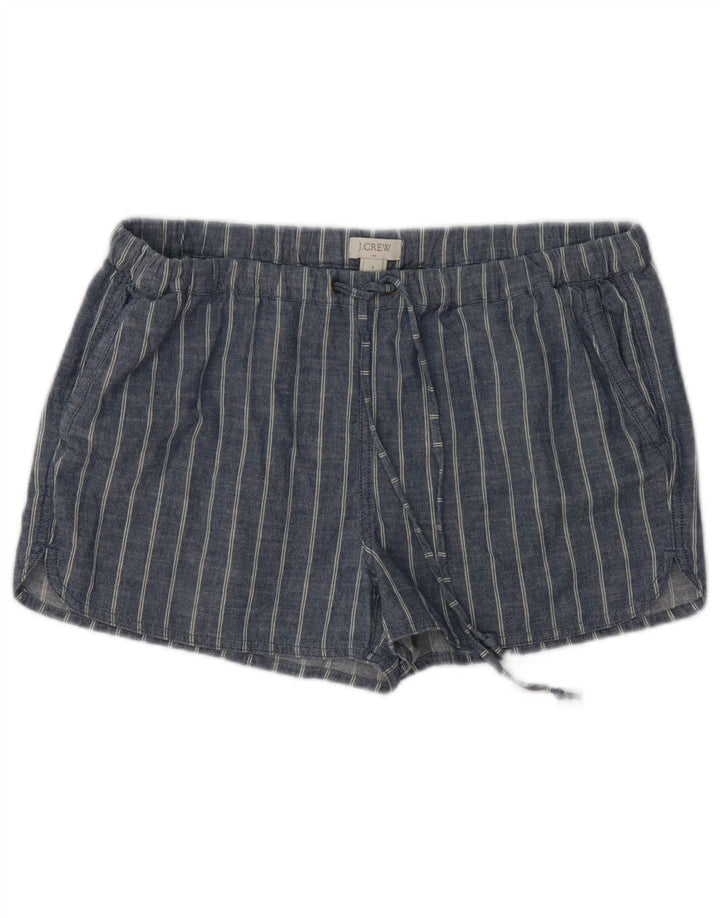 J. CREW Casual Shorts til kvinder Små W34 blå stribet bomuld