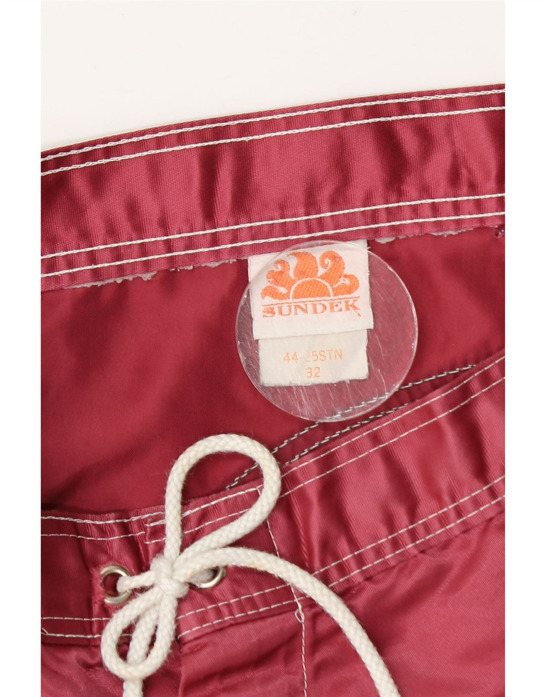 Sundek Herre badeshorts Medium Bourgogne stribet nylon