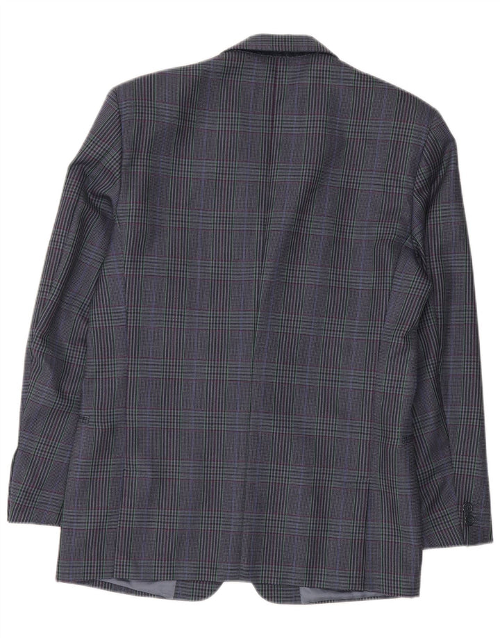 Tomary Herre 2-knaps blazerjakke IT 48 Medium Blue Houndstooth
