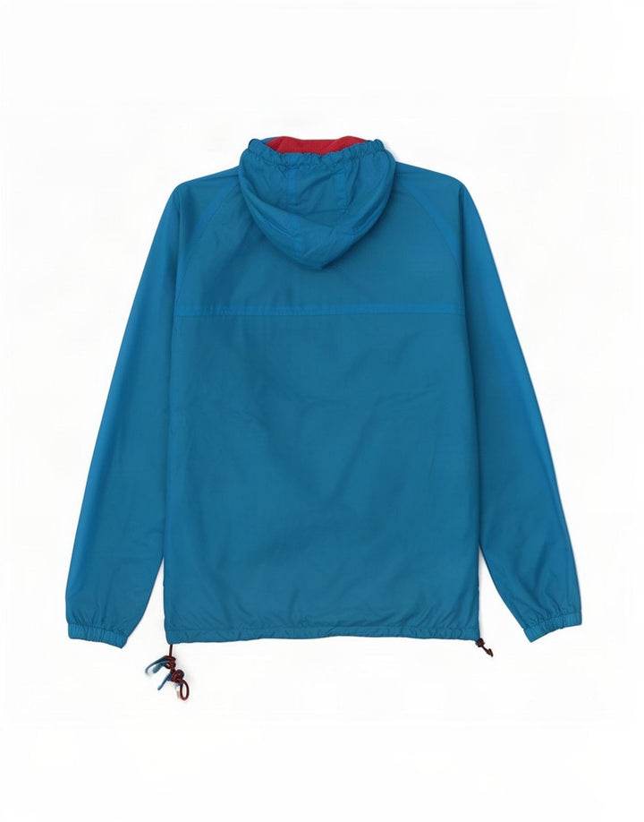 Superdry Regnjakke med hætte til kvinder UK 10 Lille blå nylon