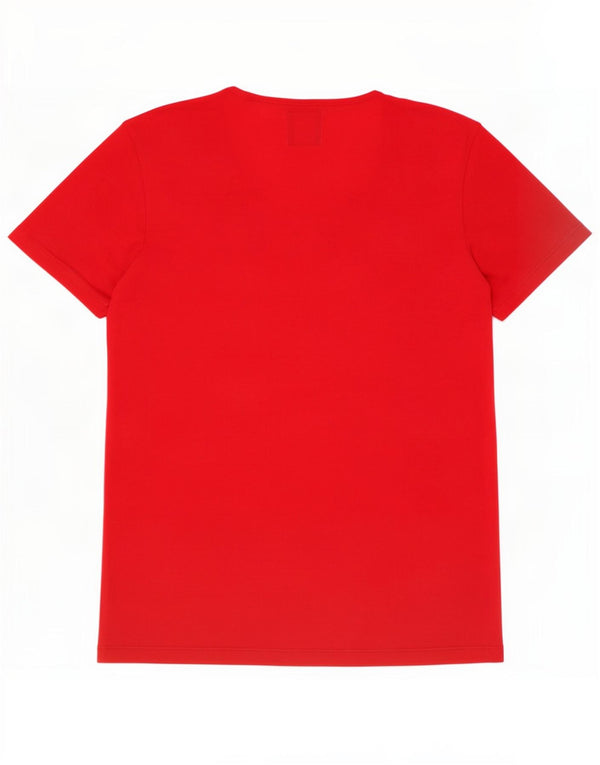 Zara Herre Grafisk T-Shirt Top Medium Rød