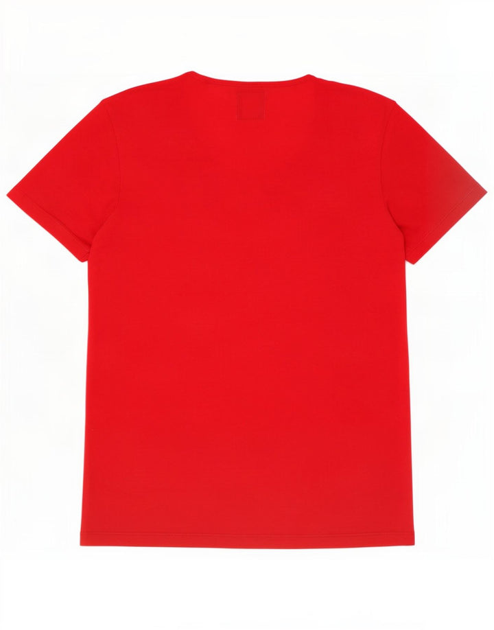 Zara Herre Grafisk T-Shirt Top Medium Rød