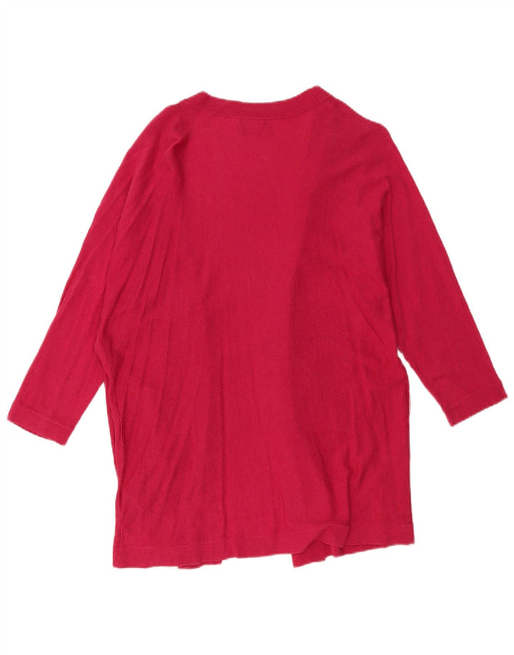 Massimo Dutti Dame 3/4 ærmet åben cardigan sweater UK 14 Medium Pink