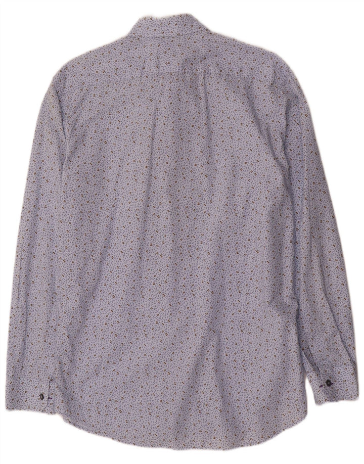 Paul Smith Herre abstrakt mønster Slim Fit skjorte størrelse 43 17 Medium Blue