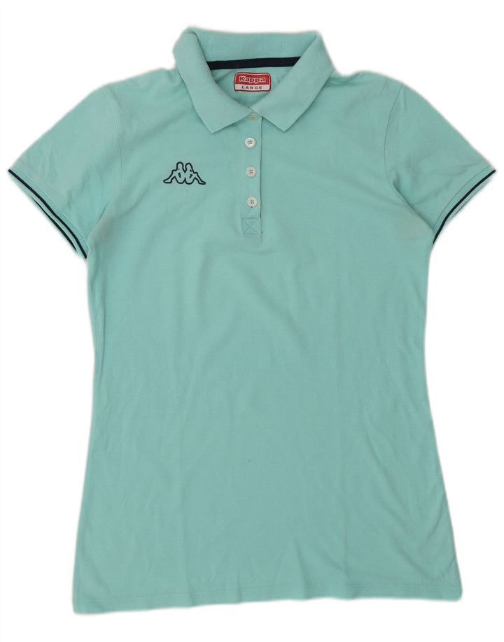 Kappa Dame Polo Shirt UK 14 Stor turkis
