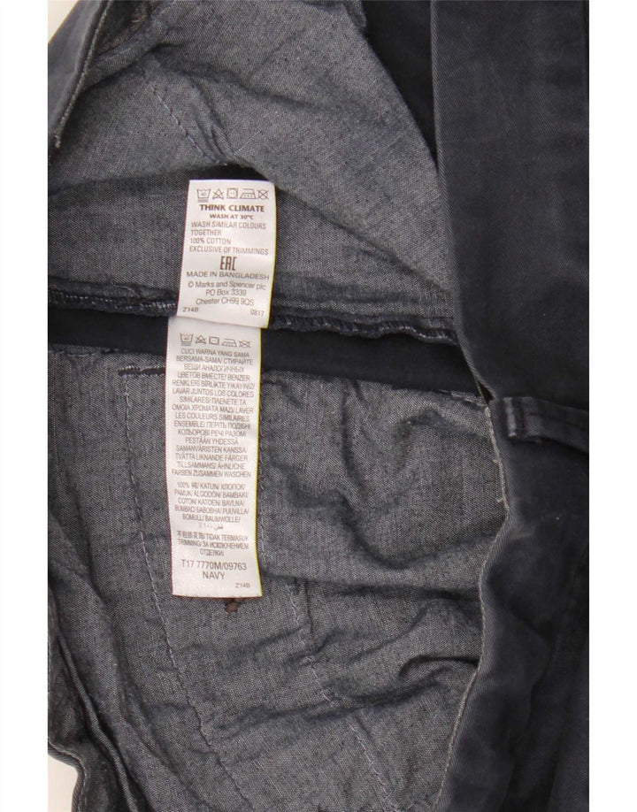 Marks & Spencer Herre Chino Shorts W32 Medium Navyblå Bomuld