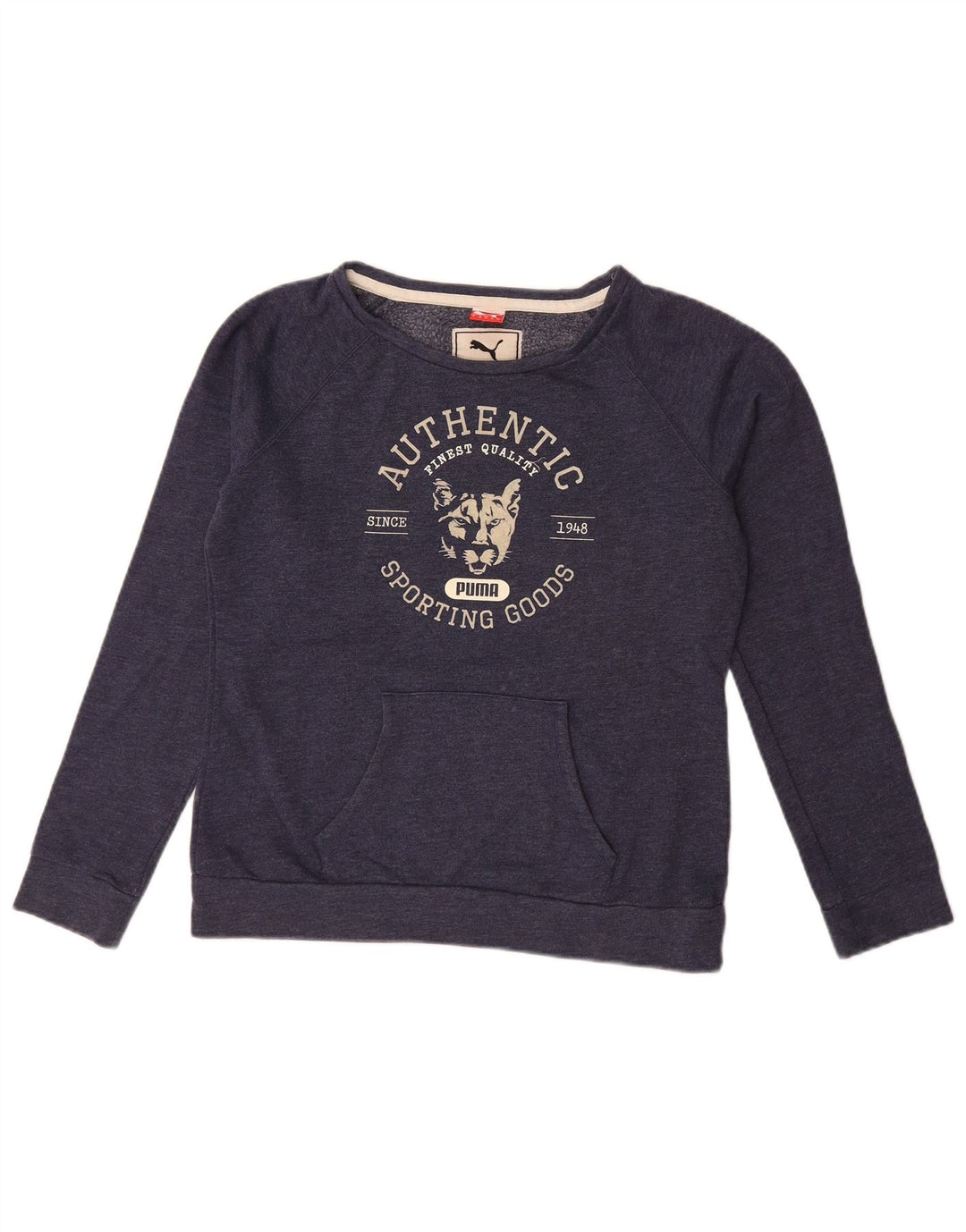 Puma Graphic Sweatshirt Jumper UK 14 Large Navy Blue