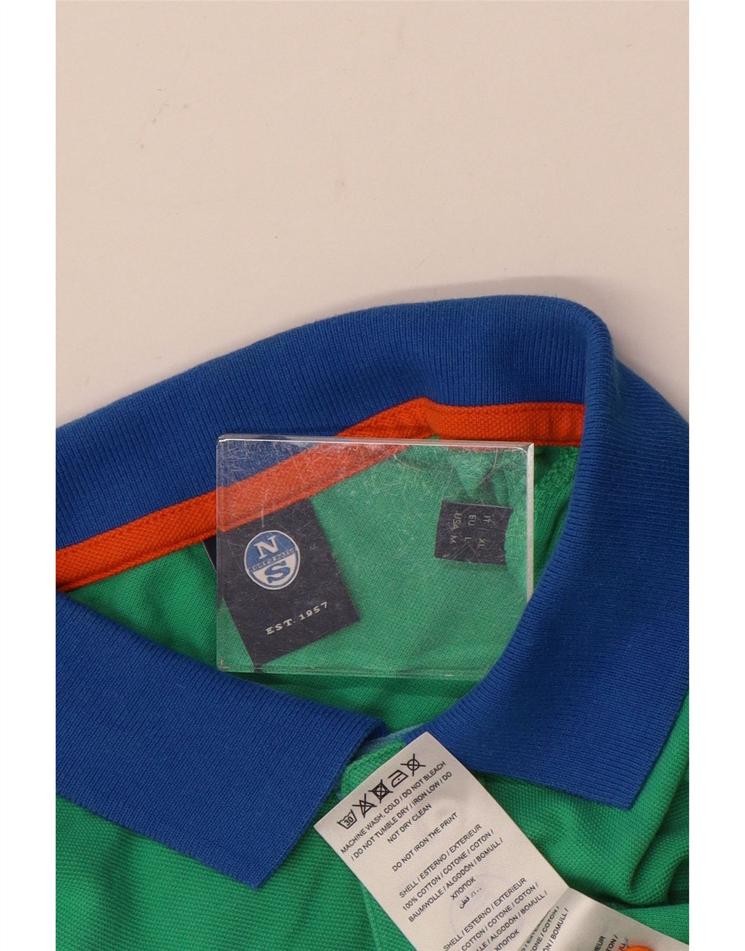 North Sails Herre Polo Shirt Stor Grøn Colourblock Bomuld