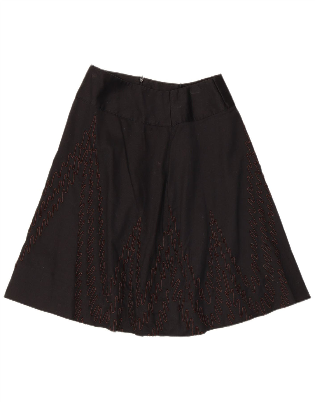 Reiss A-line nederdel til kvinder UK 12 Medium W26 Sort Geometrisk