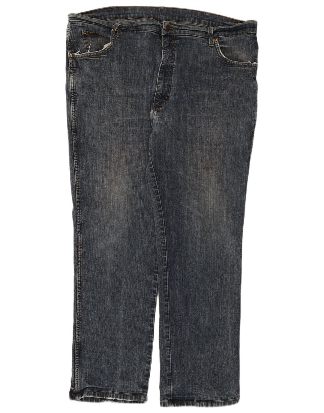 Wrangler Herre Texas Stretch Straight Jeans W42 L29 Blå Bomuld