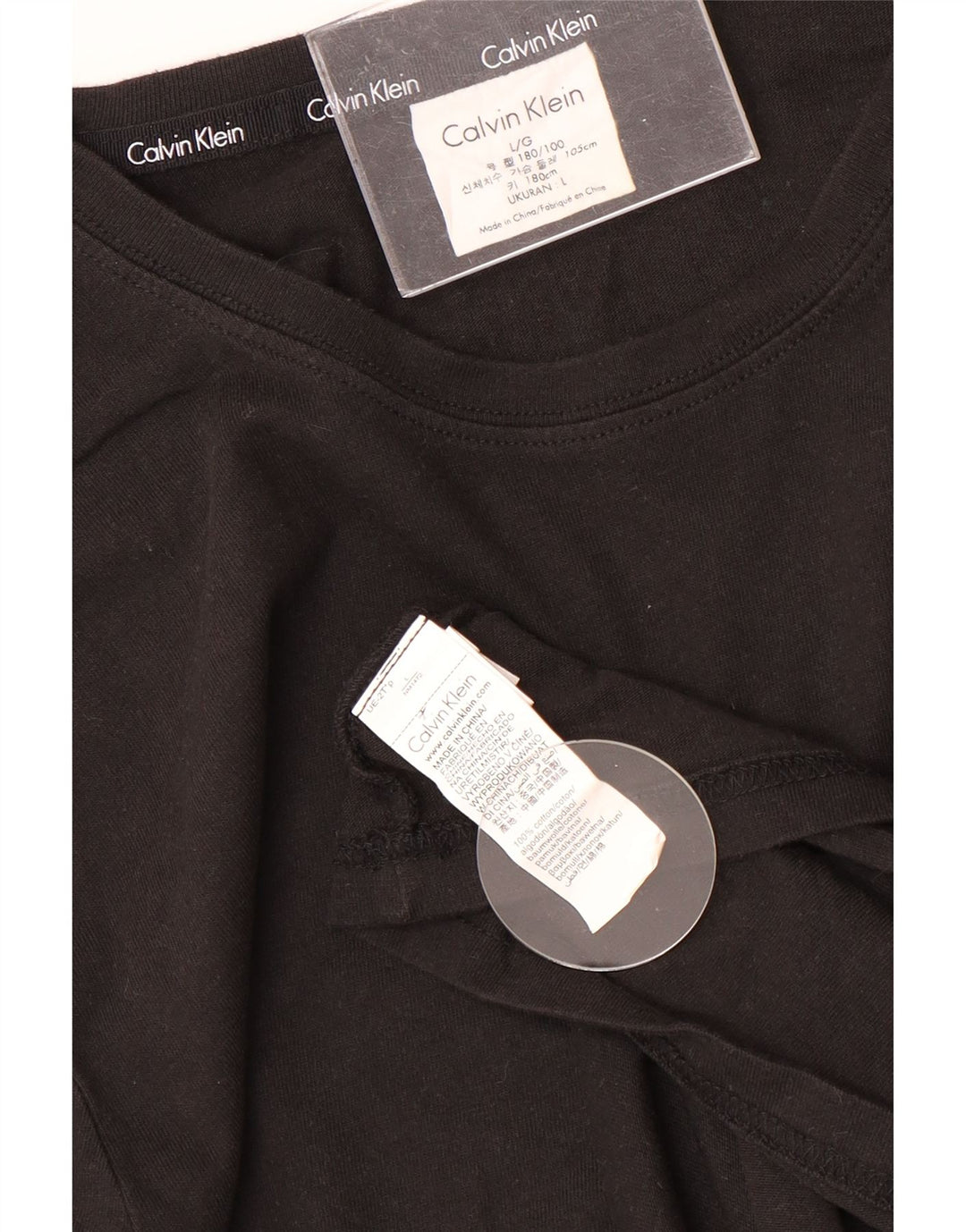 CALVIN KLEIN Herre Top Langærmet Stor Sort Bomuld