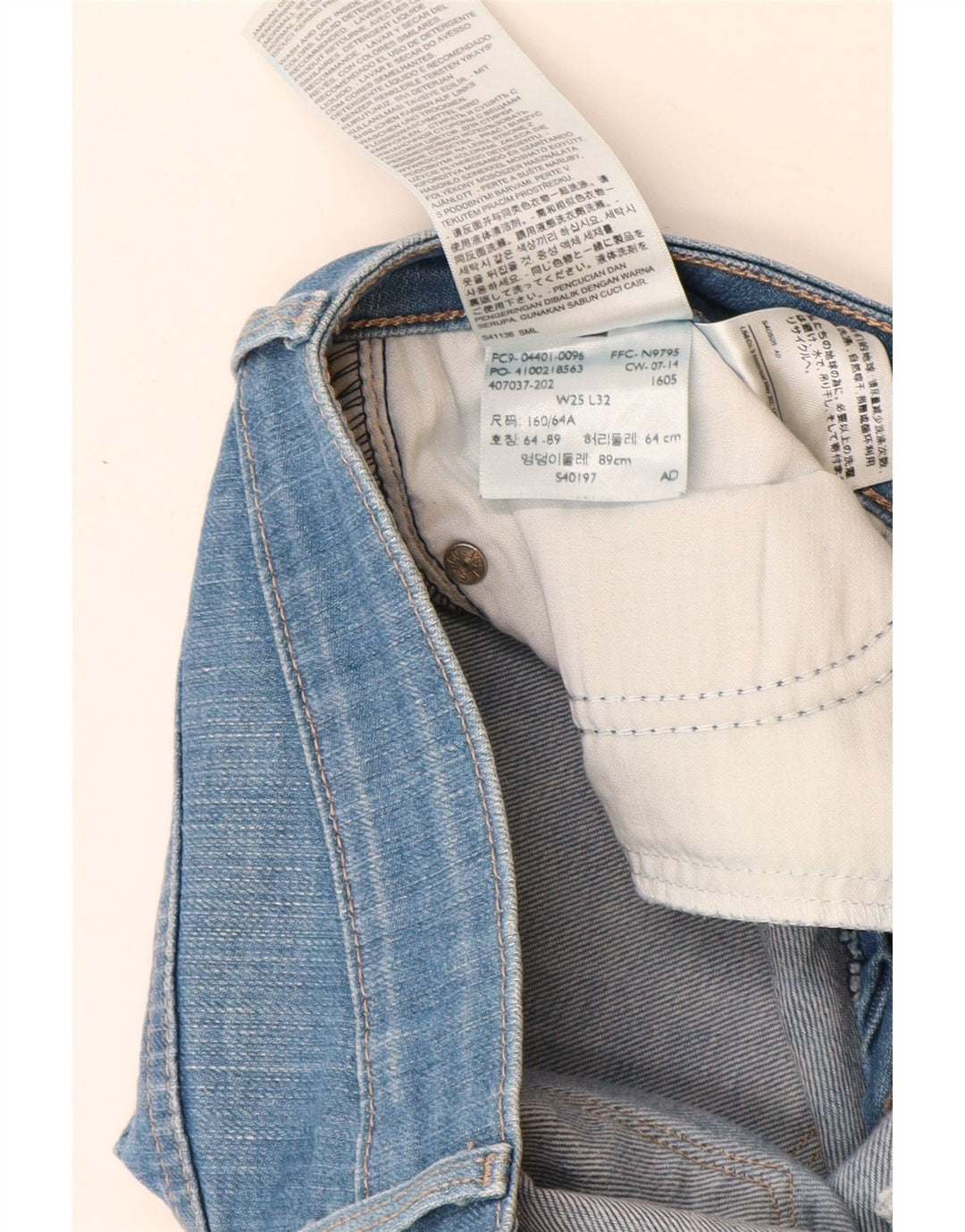Levi's Dame Slight Curve Mid Rise Slim Jeans W25 L29 Blå Bomuld
