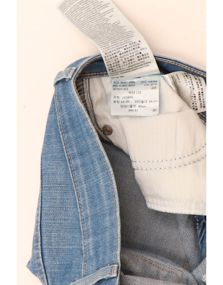 Levi's Dame Slight Curve Mid Rise Slim Jeans W25 L29 Blå Bomuld