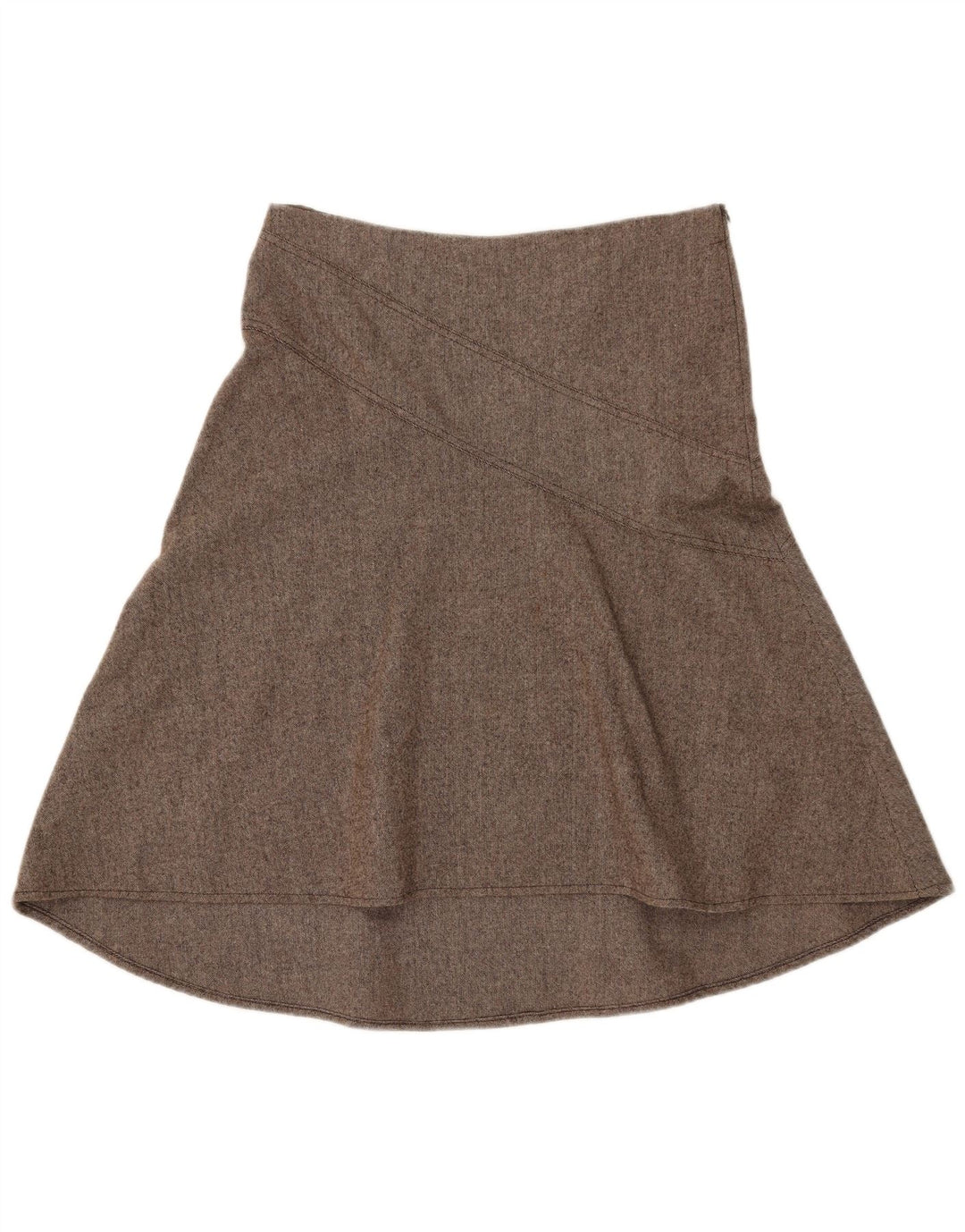 Topshop Dame A-Line Nederdel UK 12 Medium W32 Brun Uld