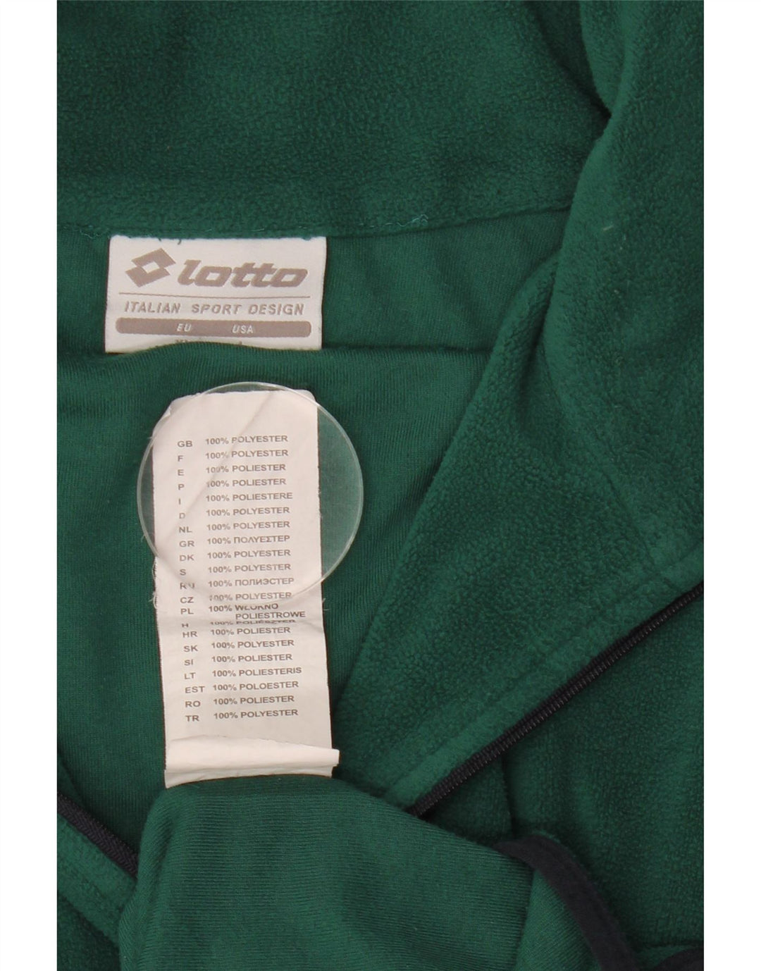 Lotto Herre lynlås hals fleece jumper XL Grøn polyester