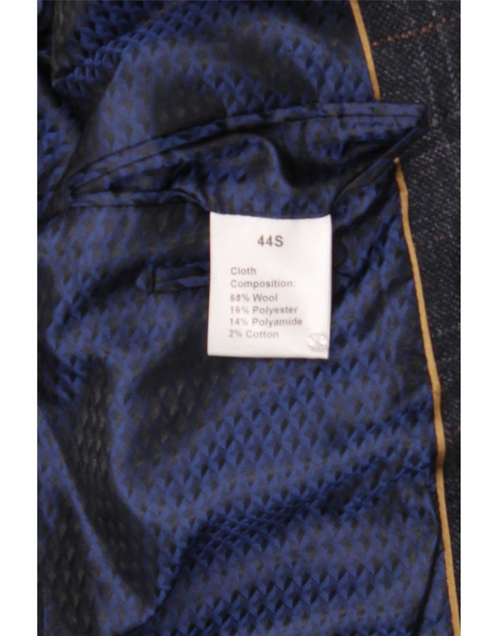 Douglas Herre 2-knaps blazerjakke UK 44 2XL marineblå ternet uld