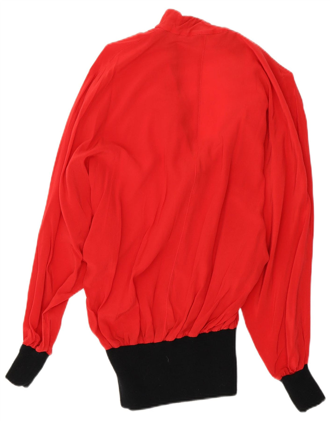 Daniela Massa Dame Langærmet Bluse Top IT 44 Medium Red Colourblock