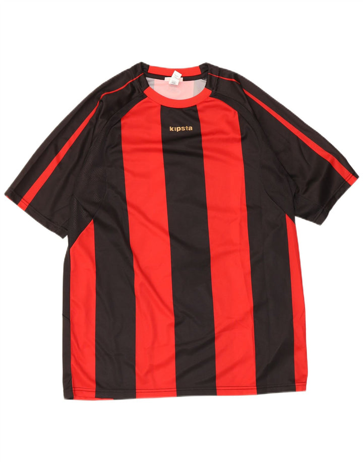 KIPSTA Grafisk T-shirt top til mænd, stor rødstribet polyester