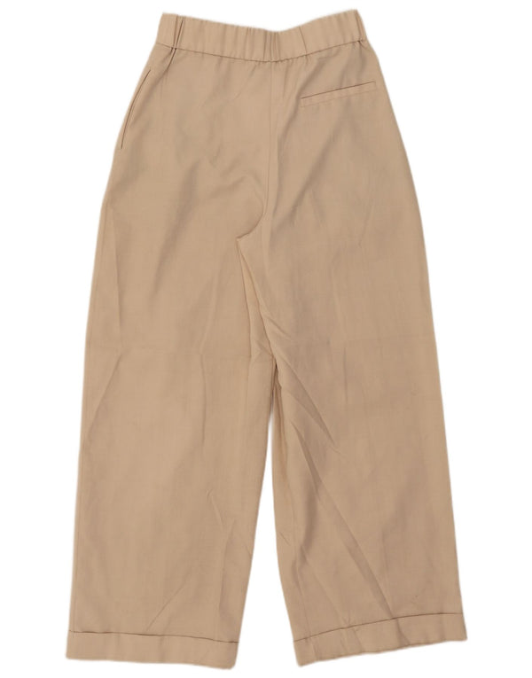 Topshop kvinders højtaljede chinobukser UK 8 Small W27 L27 Beige