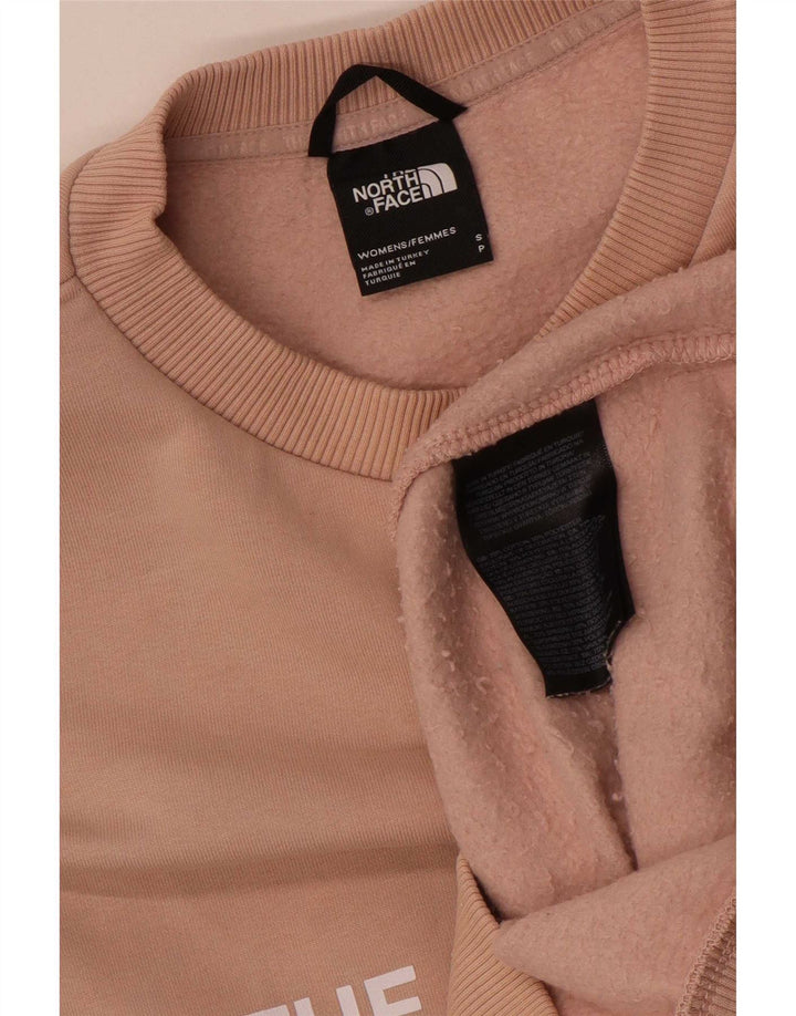 The North Face Dame Grafisk Oversized Sweatshirt Jumper UK 10 Small Pink