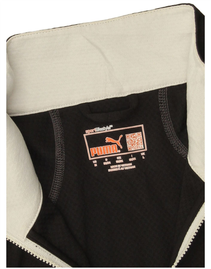 Puma Herre Zip Neck Pullover Træningsdragt Top Stor Sort