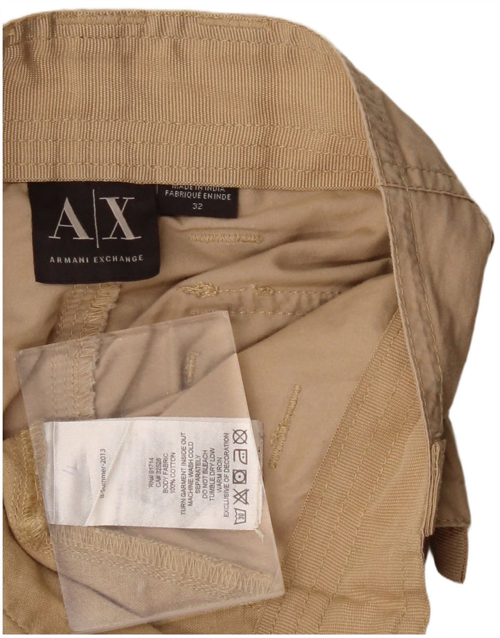 ARMANI EXCHANGE Herre Cargo Shorts W32 Medium Beige Bomuld