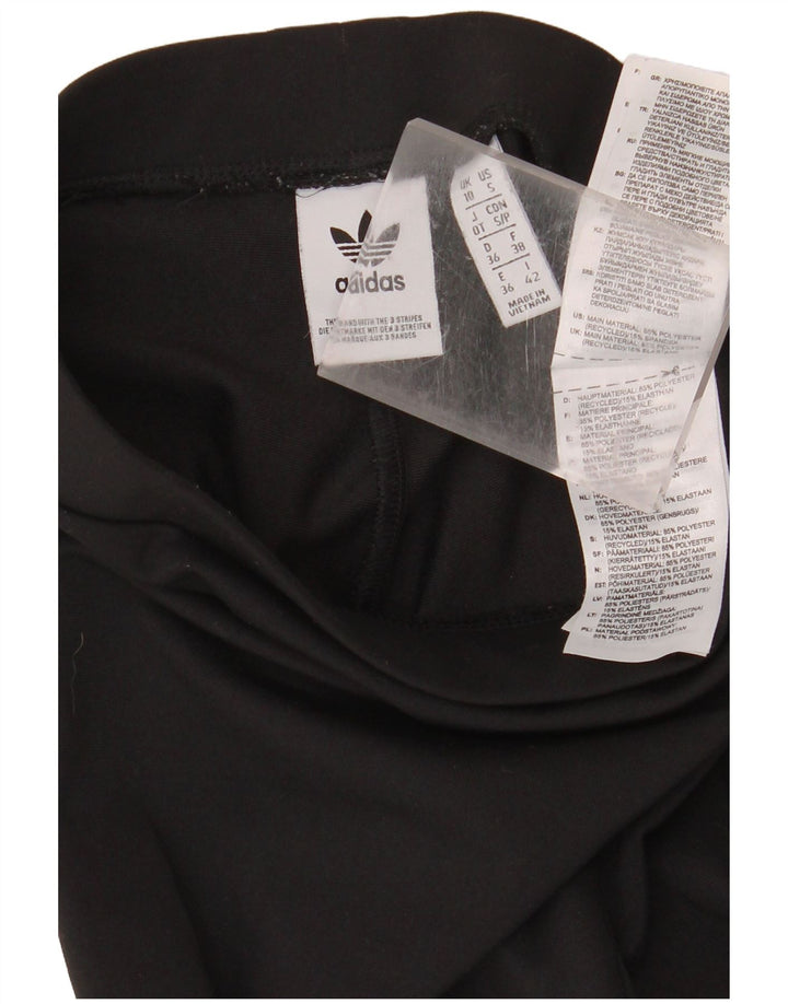ADIDAS Dame Stigbøjle Leggings UK 10 Small Black Polyester