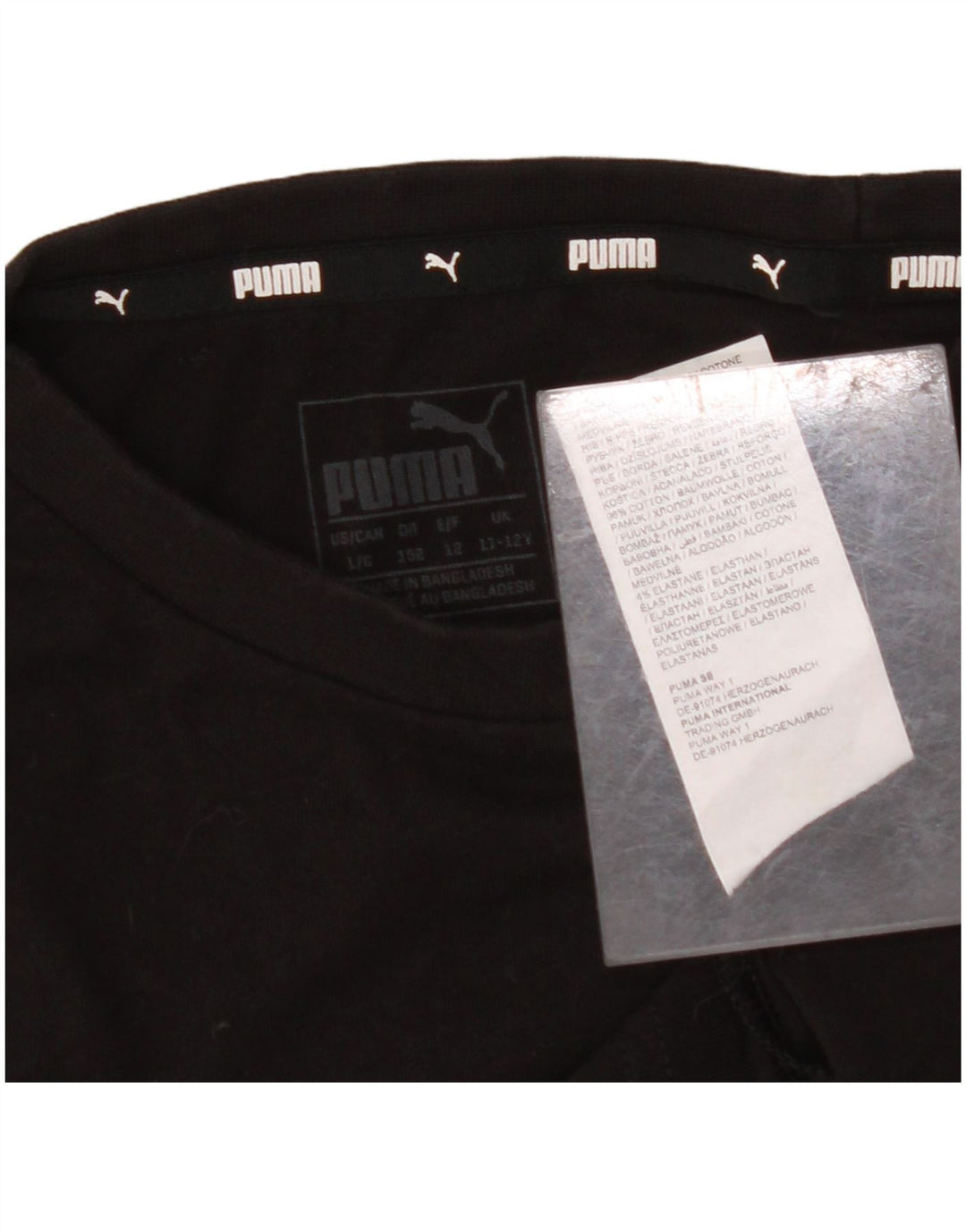 ADIDAS drenge grafisk t-shirt top 11-12 år sort bomuld