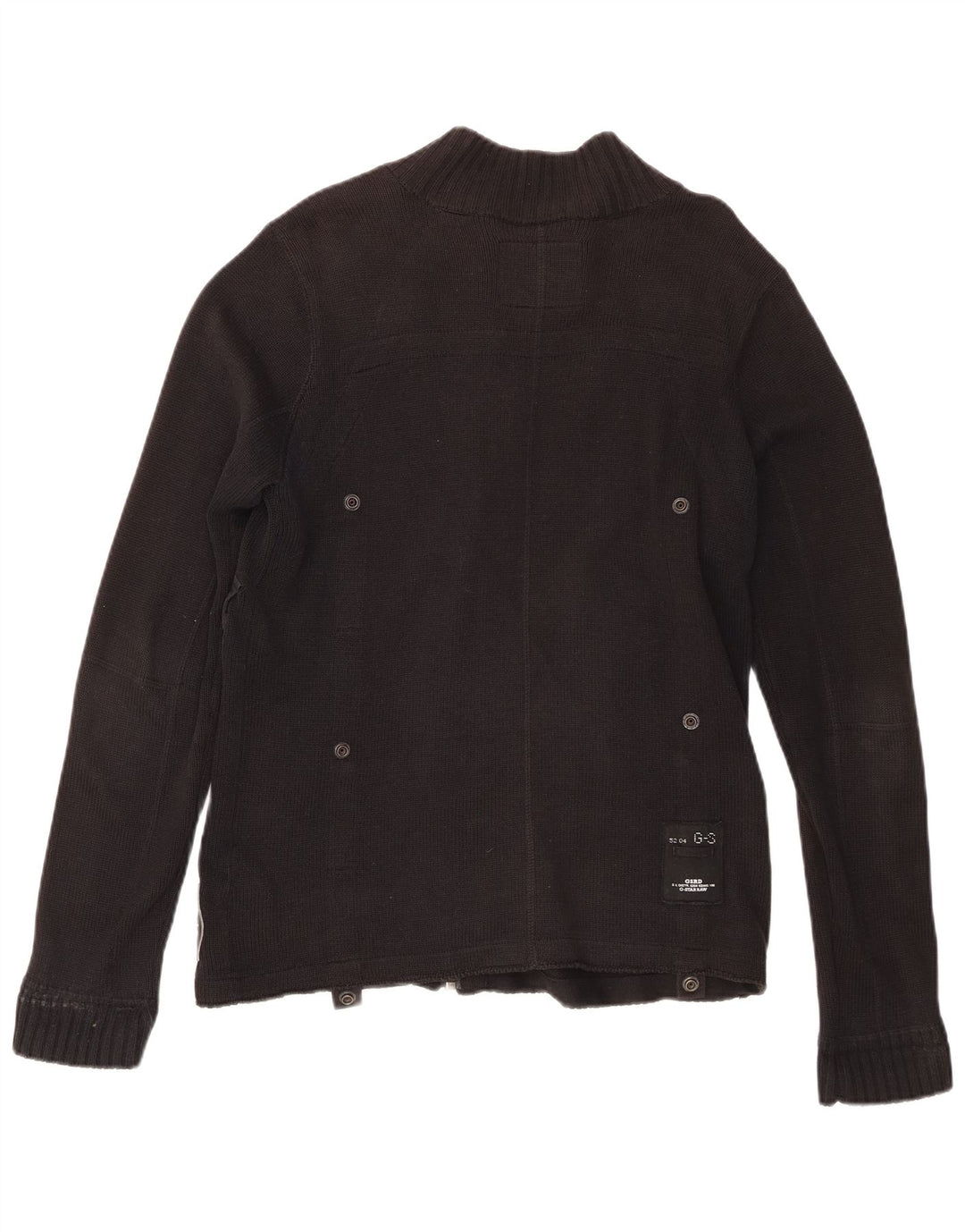 G-Star Herre cardigan sweater med fuld lynlås Medium sort bomuld
