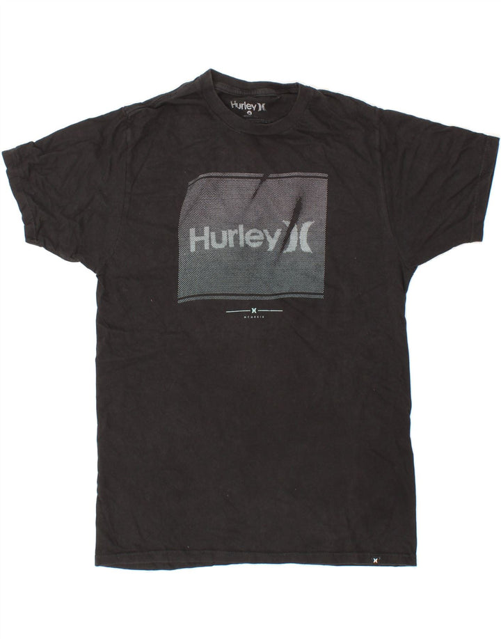 HURLEY Mens Graphic T-Shirt Top Medium Black Cotton Vintage Hurley and Second-Hand Hurley from Messina Hembry 