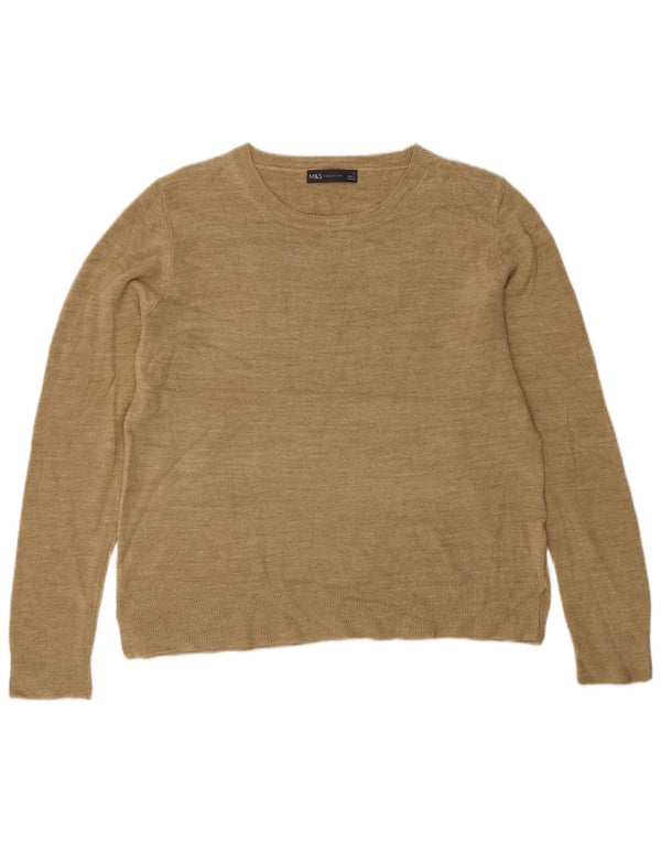 MARKS & SPENCER Dametrøje UK 14 Medium Beige Akryl