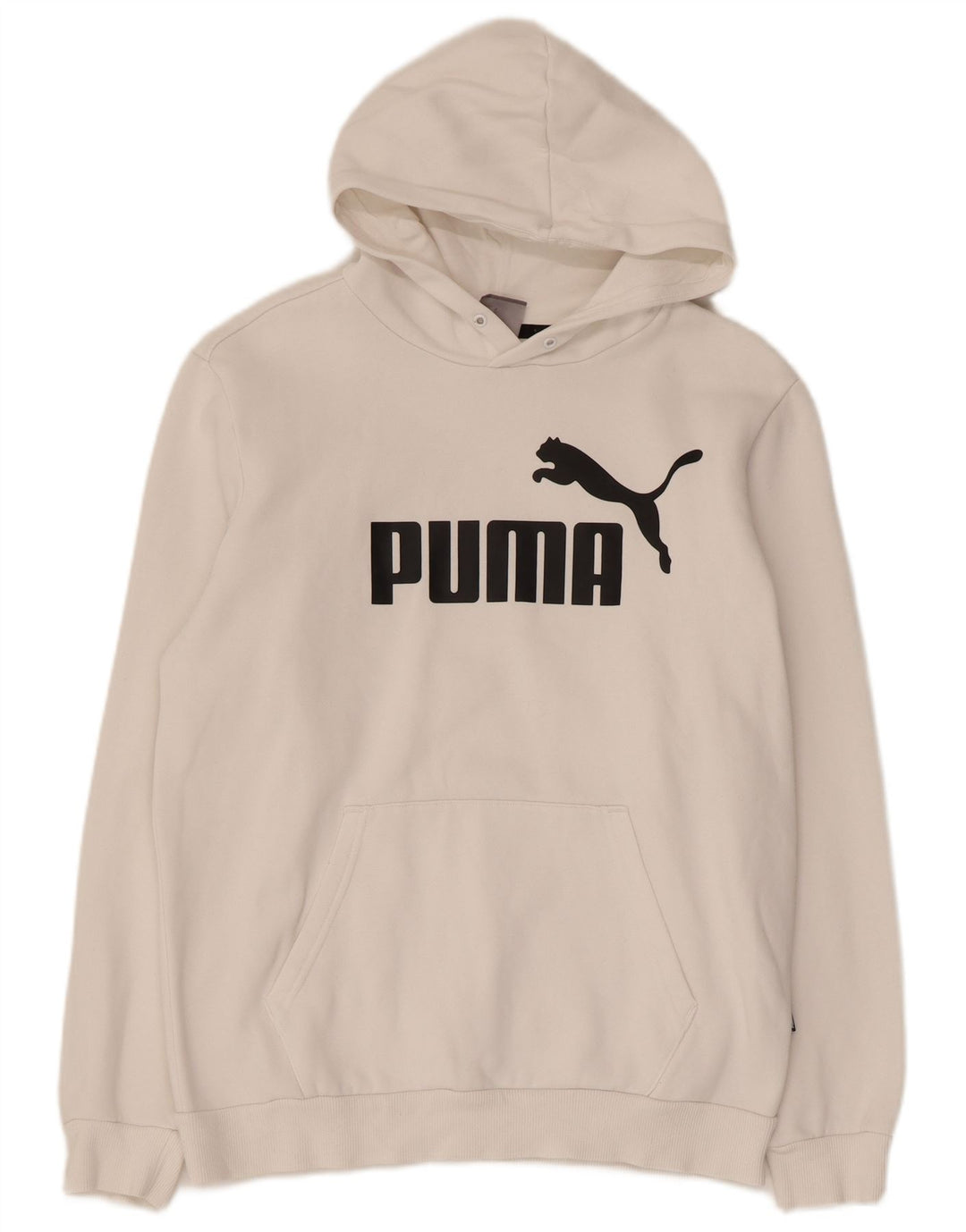 PUMA Grafisk hættetrøje til mænd, lille hvid bomuld