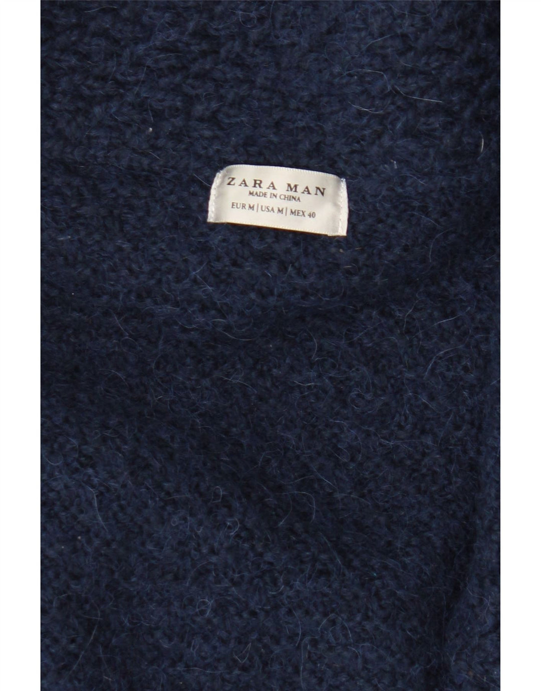 Zara Herre cardigan sweater Medium Navy Blue