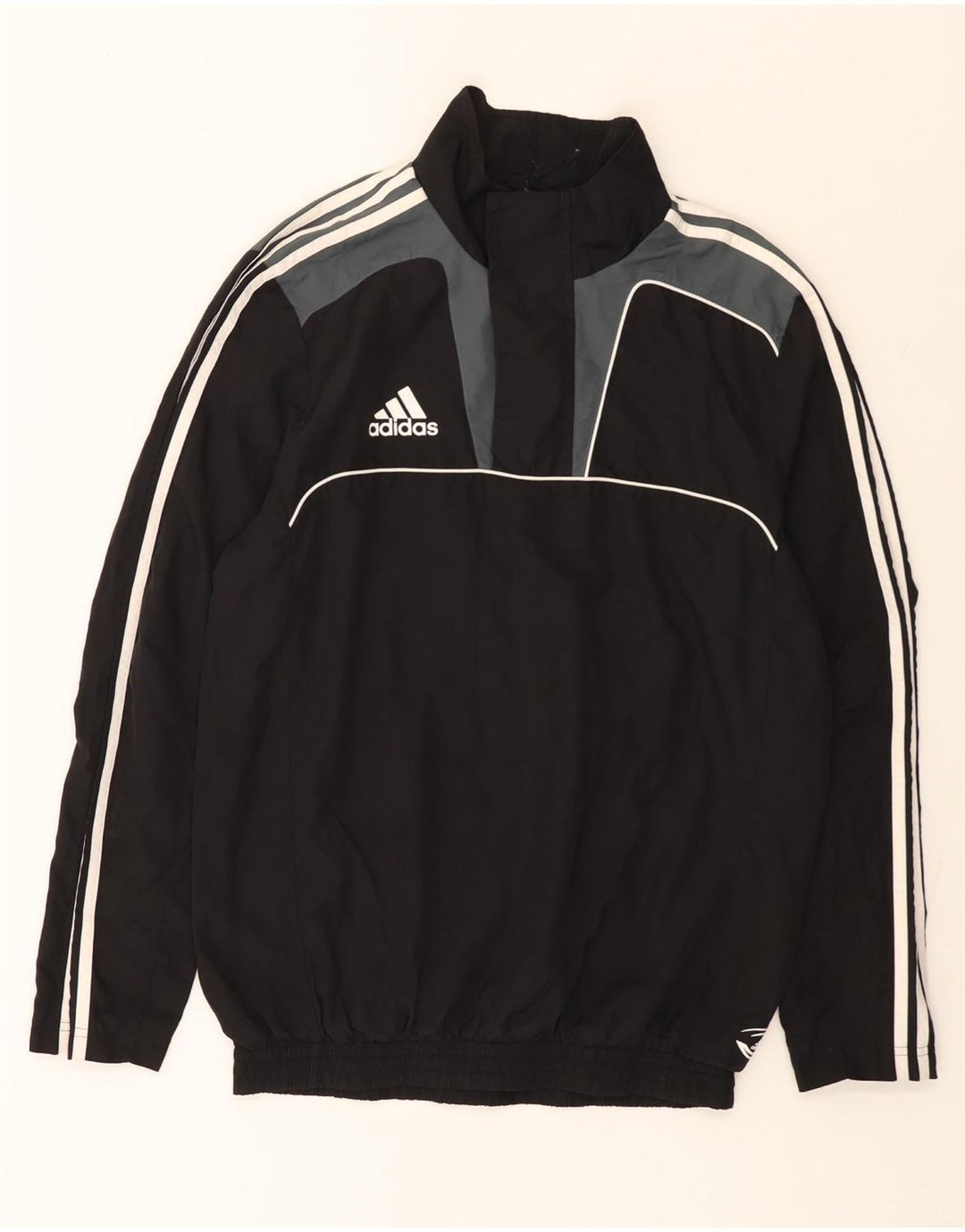Adidas Herre Anorak Jacket UK 36 Small Black Colourblock Polyester
