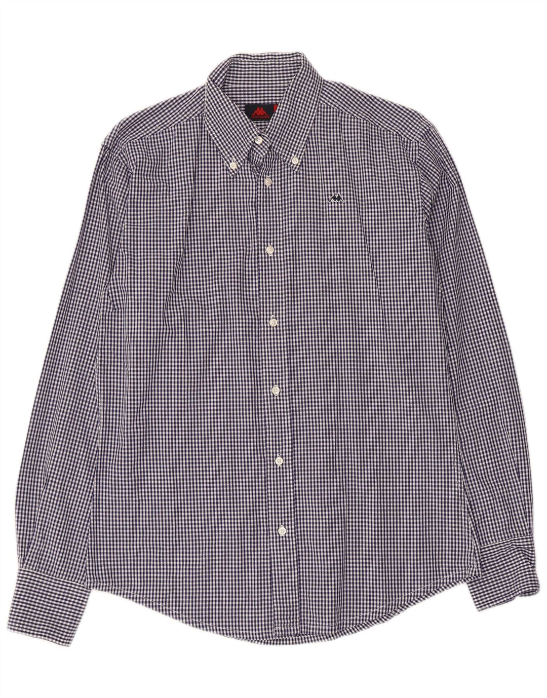 Kappa Herreskjorte Medium Blue Gingham Cotton