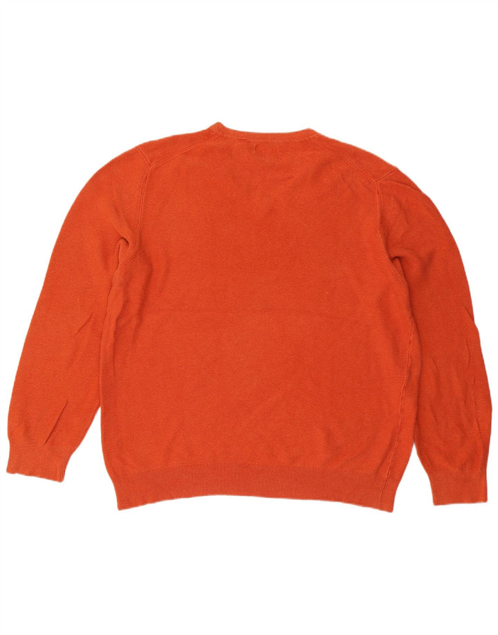 IZOD Herre V-hals sweater XL Orange Bomuld
