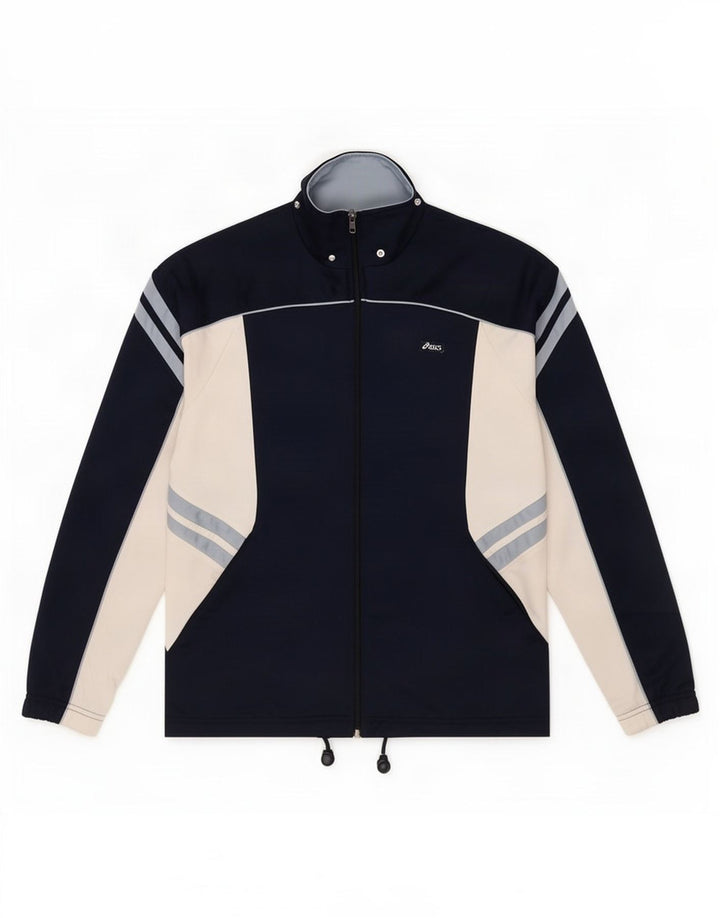 Asics Træningsdragt til mænd Topjakke Medium Marineblå Colourblock Polyester