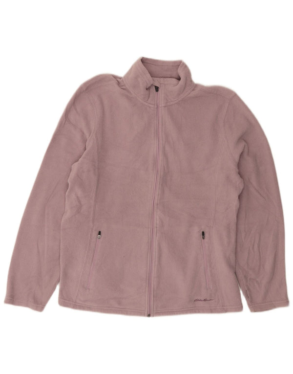Eddie Bauer Dame Fleecejakke UK 16 Stor Lilla Polyester