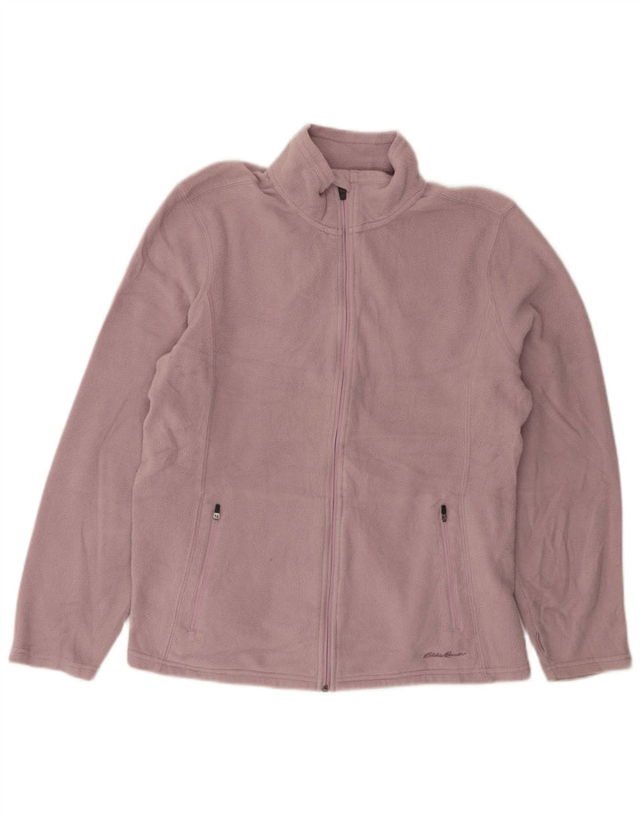 Eddie Bauer Dame Fleecejakke UK 16 Stor Lilla Polyester