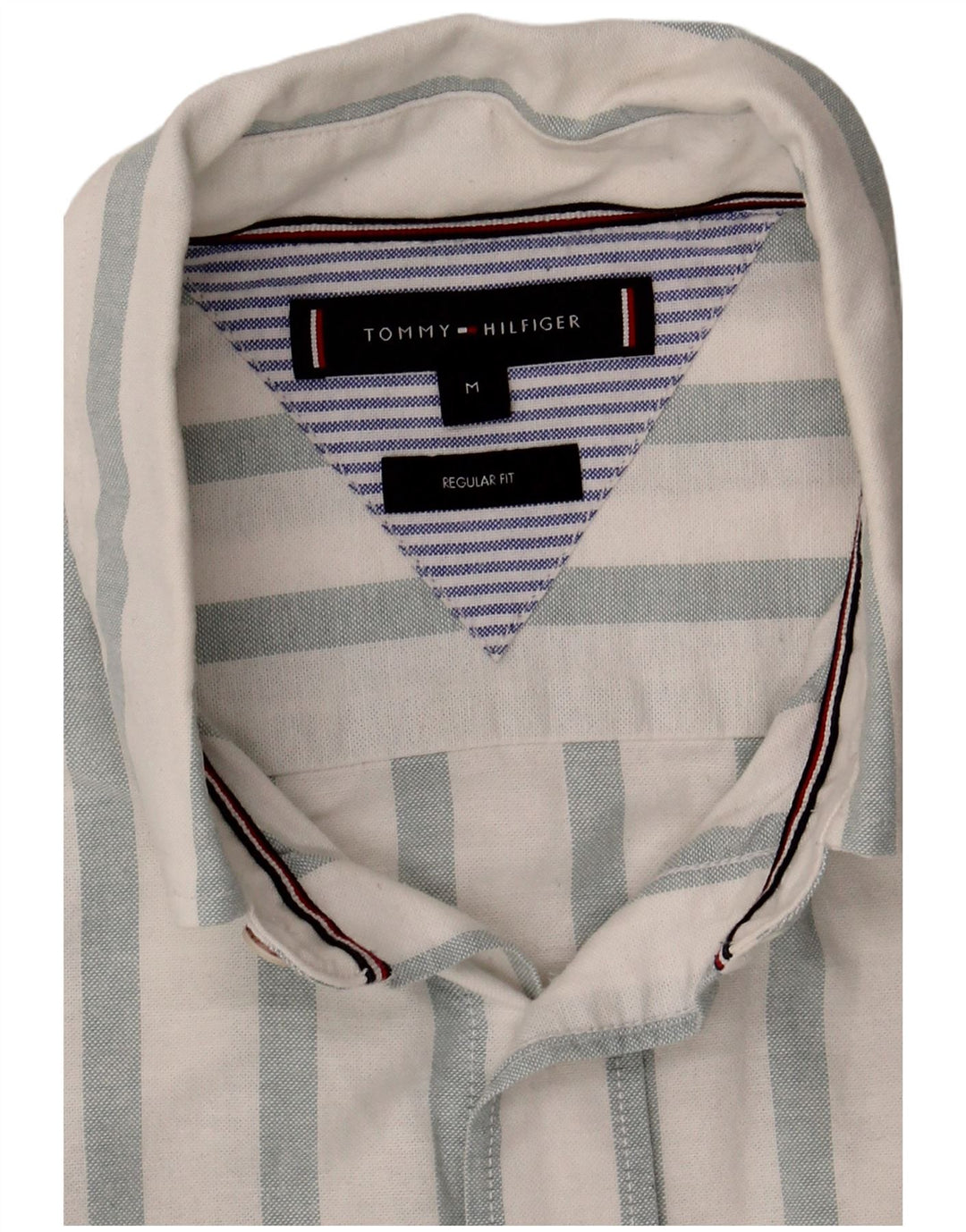 Tommy Hilfiger Herre Regular Fit skjorte Medium hvid stribet bomuld