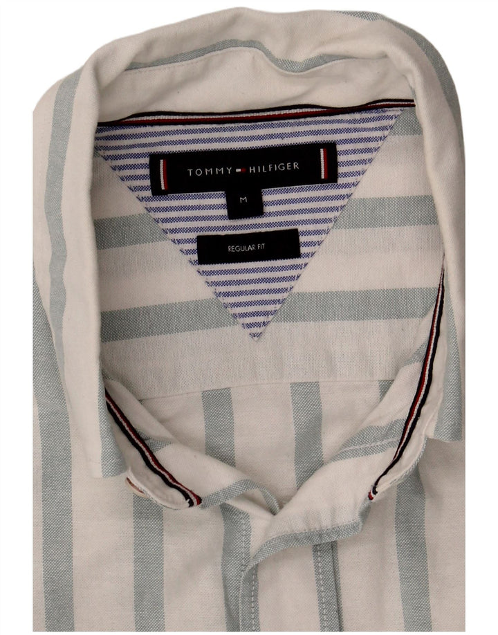 Tommy Hilfiger Herre Regular Fit skjorte Medium hvid stribet bomuld