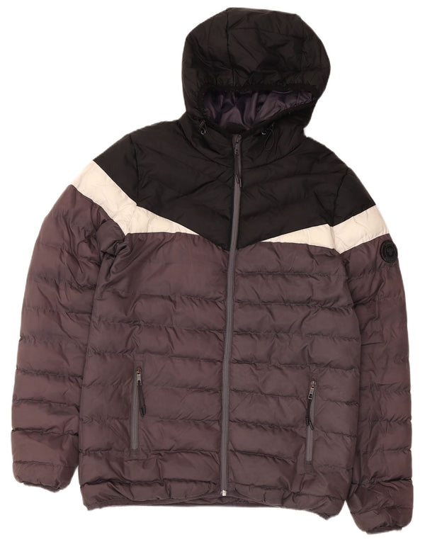Hummel Herre hættepolstret jakke UK 38 Medium Sort Colourblock Polyester