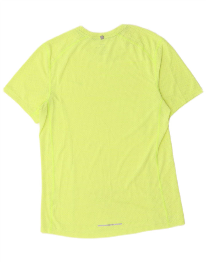 Nike Herre Dri Fit T-Shirt Top Lille Gul