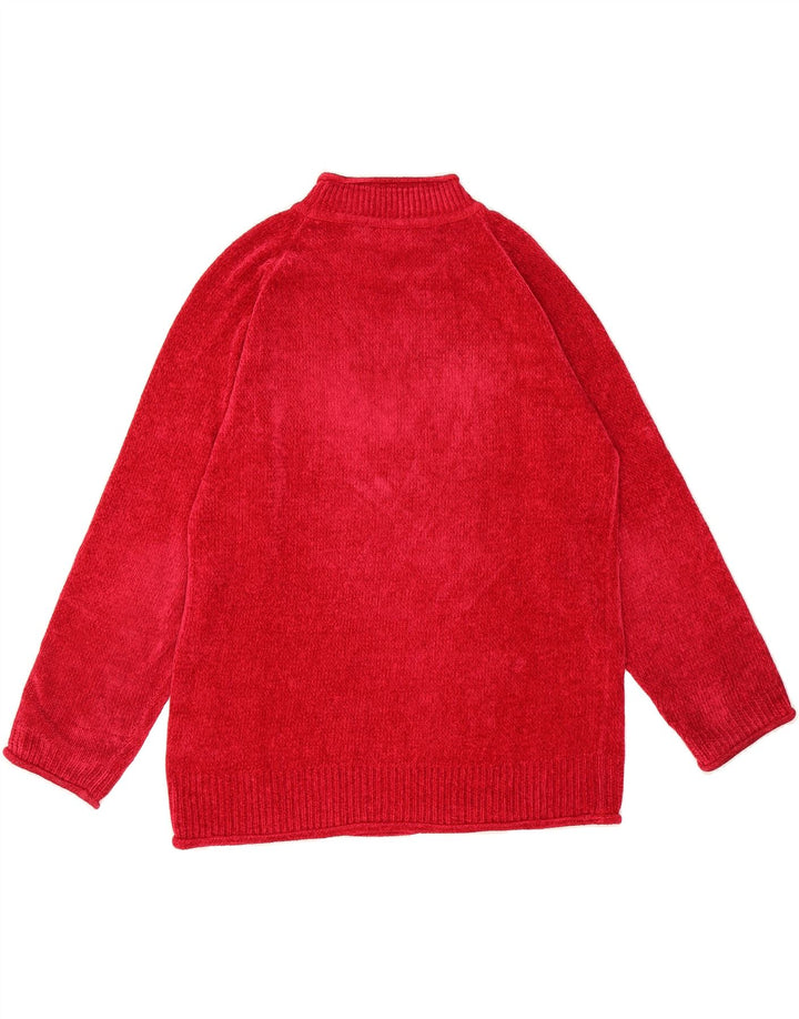 PACO Mens Turtle Neck Jumper Sweater Small Red Viscose Vintage Paco and Second-Hand Paco from Messina Hembry 