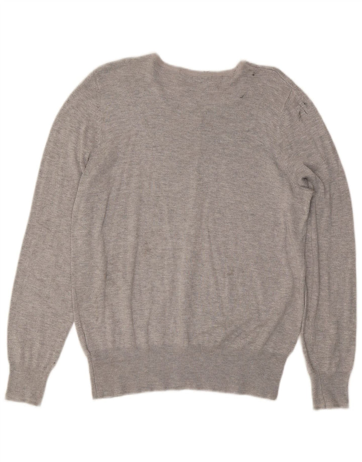 Marks & Spencer Dame Cardigan Sweater UK 16 Large Grey Flecked Viscose